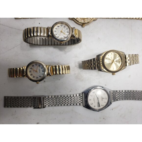Mixed Lot Of 7 Women\'s Wrist Watches 2 Tone Untested For Parts Only